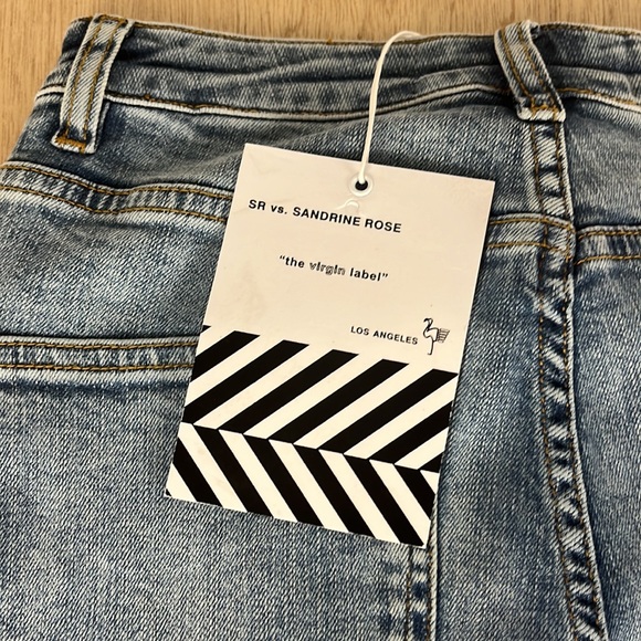 Sandrine Rose x Free People Super Flare Denim Jeans Women’s Size 24 Medium Wash - Picture 5 of 14